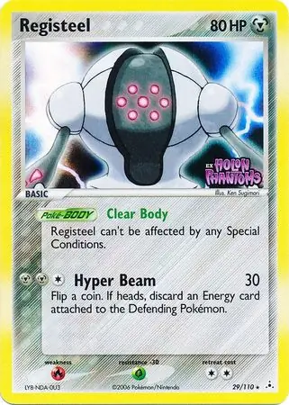 Registeel Reverse Holo Pokemon card from Holon Phantoms