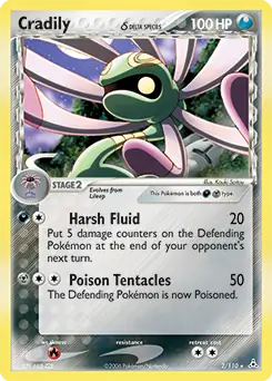 Cradily Holo Pokemon card from Holon Phantoms