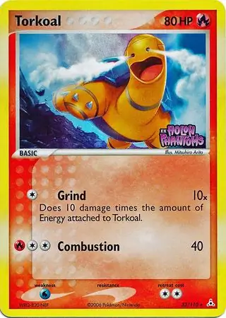 Torkoal Reverse Holo Pokemon card from Holon Phantoms