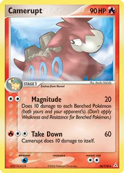 Camerupt Pokemon card from Holon Phantoms
