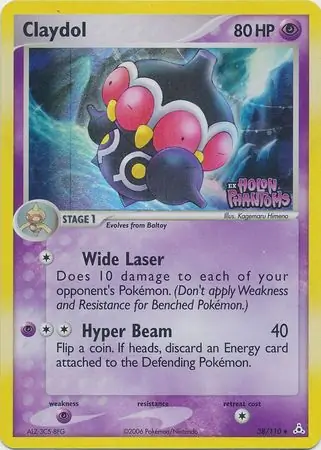 Claydol Reverse Holo Pokemon card from Holon Phantoms