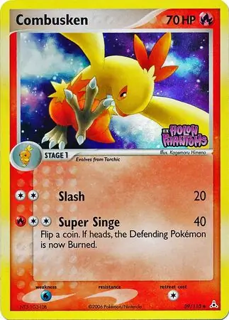 Combusken Reverse Holo Pokemon card from Holon Phantoms