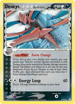 Deoxys Holo Pokemon card from Holon Phantoms