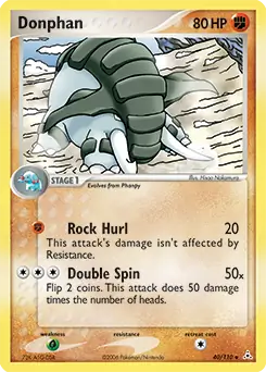 Donphan Pokemon card from Holon Phantoms