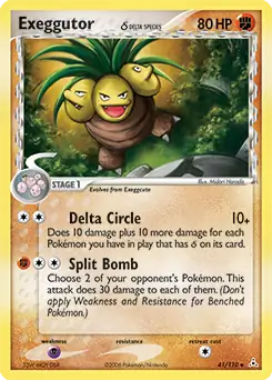 Exeggutor Pokemon card from Holon Phantoms