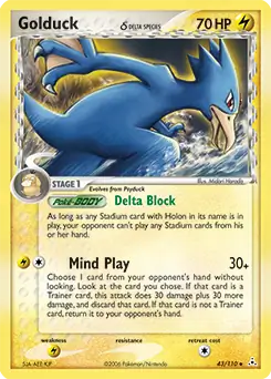 Golduck Pokemon card from Holon Phantoms
