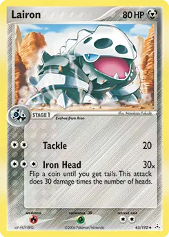 Lairon Pokemon card from Holon Phantoms
