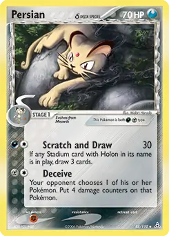 Persian Pokemon card from Holon Phantoms