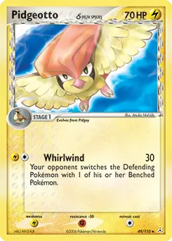Pidgeotto Pokemon card from Holon Phantoms