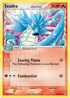Seadra Pokemon card from Holon Phantoms