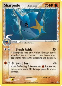 Sharpedo Pokemon card from Holon Phantoms