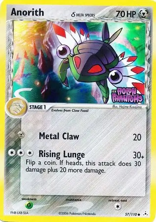 Anorith Reverse Holo Pokemon card from Holon Phantoms