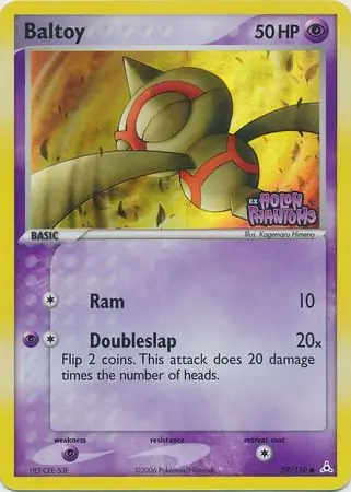 Baltoy Reverse Holo Pokemon card from Holon Phantoms