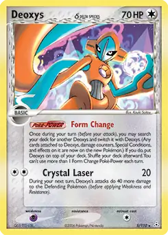 Deoxys Holo Pokemon card from Holon Phantoms