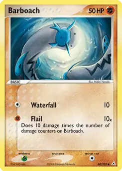 Barboach Pokemon card from Holon Phantoms