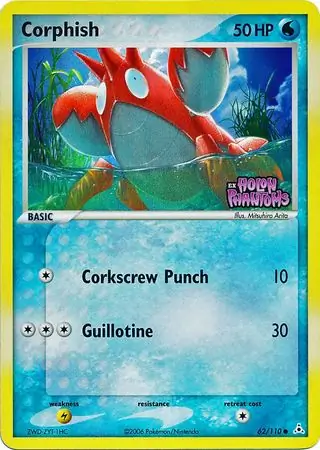 Corphish Reverse Holo Pokemon card from Holon Phantoms