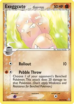 Exeggcute Pokemon card from Holon Phantoms