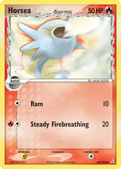 Horsea Pokemon card from Holon Phantoms