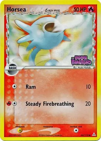 Horsea Reverse Holo Pokemon card from Holon Phantoms