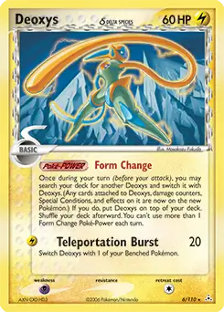 Deoxys Holo Pokemon card from Holon Phantoms