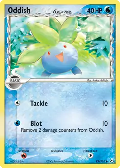 Oddish Pokemon card from Holon Phantoms