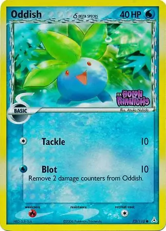 Oddish Reverse Holo Pokemon card from Holon Phantoms