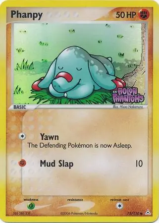 Phanpy Reverse Holo Pokemon card from Holon Phantoms