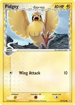 Pidgey Pokemon card from Holon Phantoms