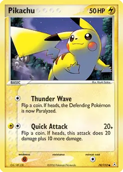 Pikachu Pokemon card from Holon Phantoms