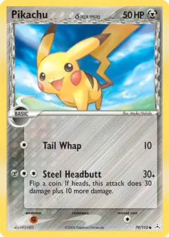 Pikachu Pokemon card from Holon Phantoms