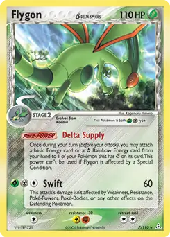 Flygon Holo Pokemon card from Holon Phantoms