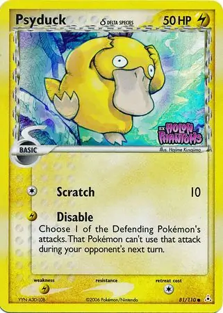 Psyduck Reverse Holo Pokemon card from Holon Phantoms