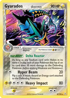 Gyarados Holo Pokemon card from Holon Phantoms