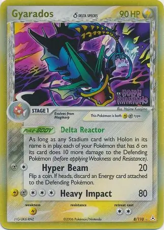 Gyarados Reverse Holo Pokemon card from Holon Phantoms