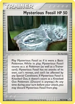Mysterious Fossil Pokemon card from Holon Phantoms