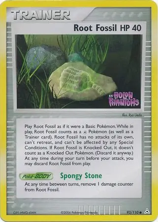 Root Fossil Reverse Holo Pokemon card from Holon Phantoms