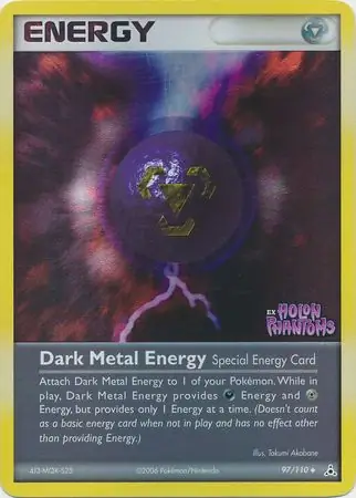 Dark Metal Energy Reverse Holo Pokemon card from Holon Phantoms