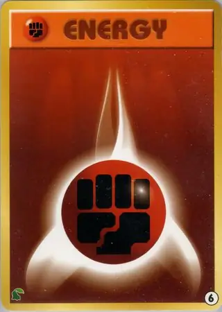 Fighting Energy Pokemon card from Intro Pack Neo (Chikorita)