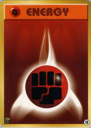 Fighting Energy Pokemon card from Intro Pack Neo (Chikorita)
