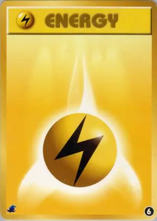 Lightning Energy Pokemon card from Intro Pack Neo (Totodile)
