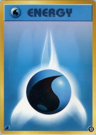 Water Energy Pokemon card from Intro Pack Neo (Totodile)