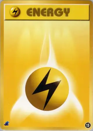 Lightning Energy Pokemon card from Intro Pack Neo (Totodile)