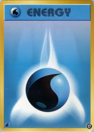 Water Energy Pokemon card from Intro Pack Neo (Totodile)