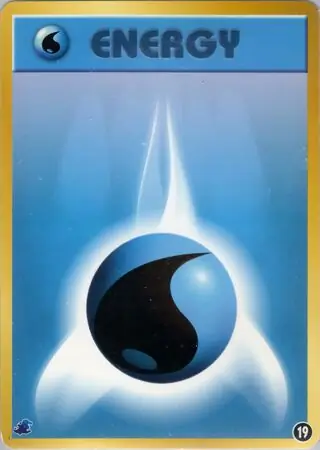 Water Energy Pokemon card from Intro Pack Neo (Totodile)