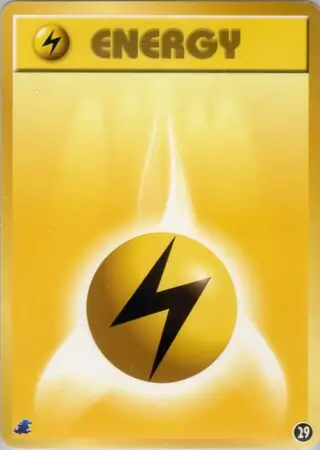 Lightning Energy Pokemon card from Intro Pack Neo (Totodile)