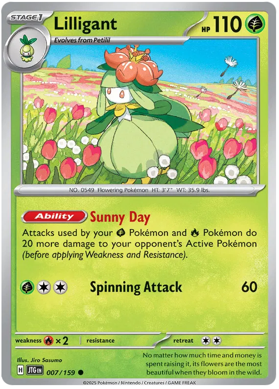 Lilligant Pokemon card from Journey Together