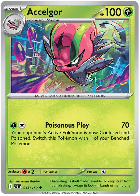 Accelgor Pokemon card from Journey Together