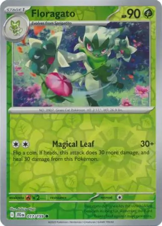 Floragato Reverse Holo Pokemon card from Journey Together