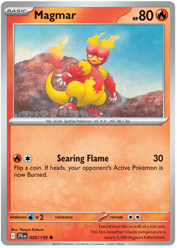 Magmar Pokemon card from Journey Together