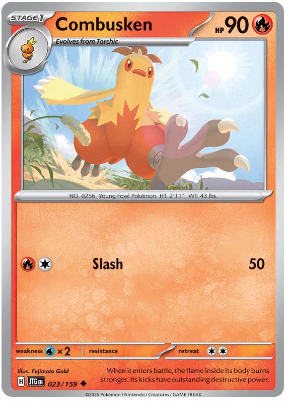 Combusken Pokemon card from Journey Together